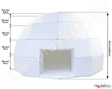 Σπιτάκι iglu soft play, λευκό  Παιδικά Σπιτάκια - Κάστρα