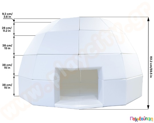 Σπιτάκι iglu soft play, λευκό