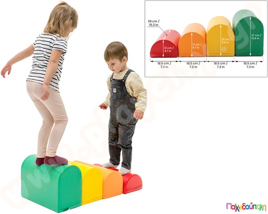 Σετ "Soft Play Motion" πολύχρωμο 4 τμχ.