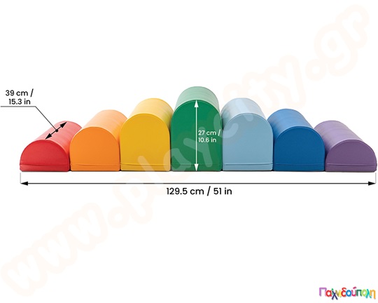 Σετ "Soft Play Motion" πολύχρωμο 7 τμχ.