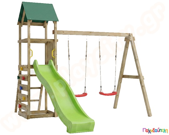 Ξύλινη σύστημα παιδικής χαράς MaxPlay 2.1