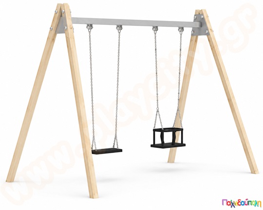 Διπλή Μεταλλική Κούνια Παιδικής Χαράς Swing Mix