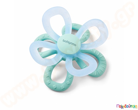 Μασητικό Οδοντοφυΐας Σιλικόνης Babyono Flower Blue