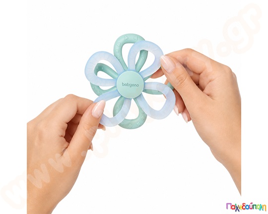 Μασητικό Οδοντοφυΐας Σιλικόνης Babyono Flower Blue