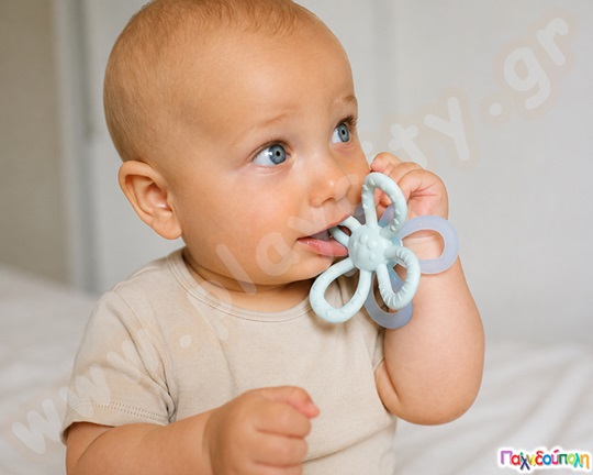Μασητικό Οδοντοφυΐας Σιλικόνης Babyono Flower Blue