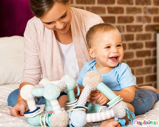 Αισθητηριακό Παιχνίδι Δραστηριοτήτων Babyono Tiny Yoga Pyramid Mint