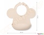 Σιλικονούχα Βρεφική Σαλιάρα Babyono Beige